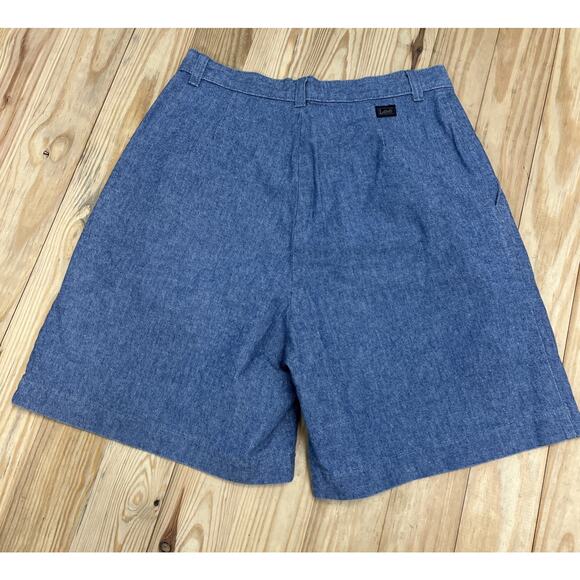 Vintage Lee Jeans Authentic Clothing Pleated Denim High Rise Shorts Size 10 - Picture 2 of 6
